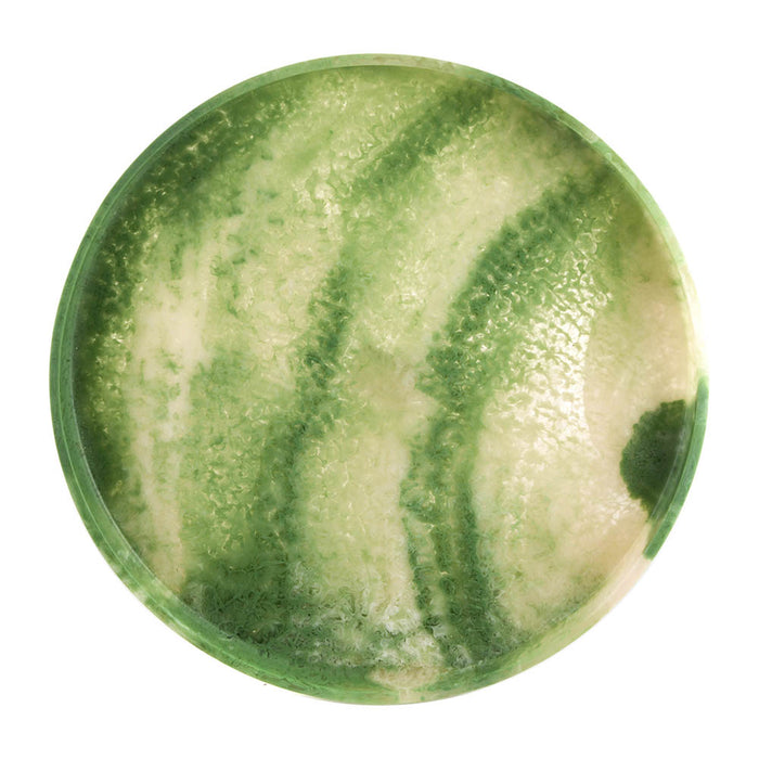 PLATTER Round Green Resin 35cm