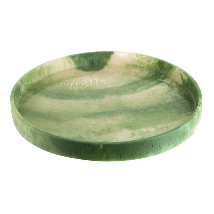 PLATTER Round Green Resin 35cm