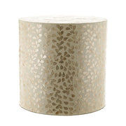 Caramel & White Capiz Side Table 40x38cm