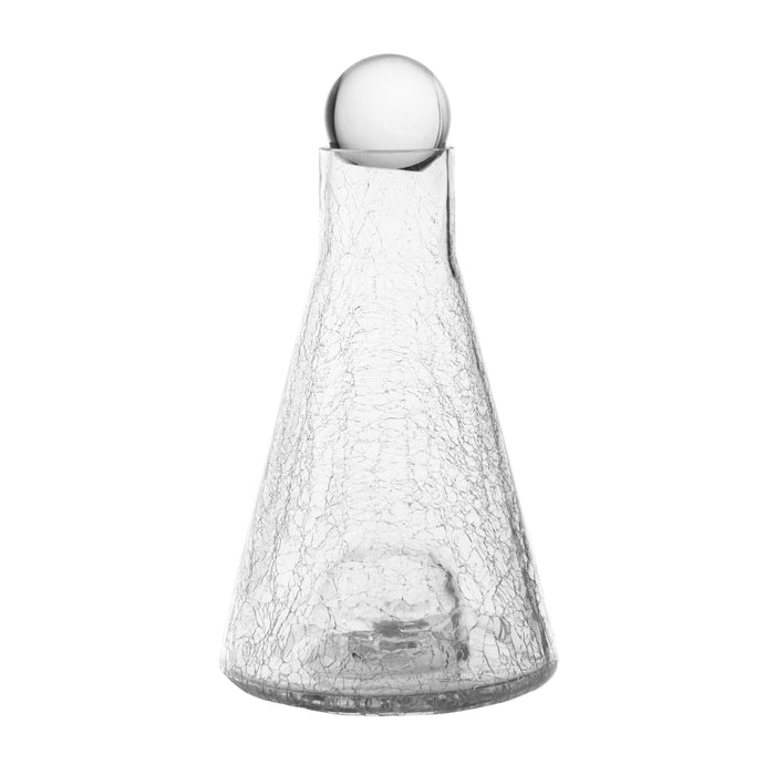 Crushed Glass Decanter with Ball