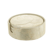 Pearl Capiz Round Coaster Set/4