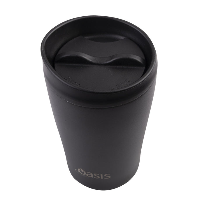 TRAVEL CUP Black Double Wall Insulated 380ml