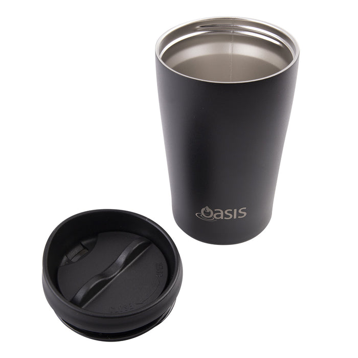 TRAVEL CUP Black Double Wall Insulated 380ml