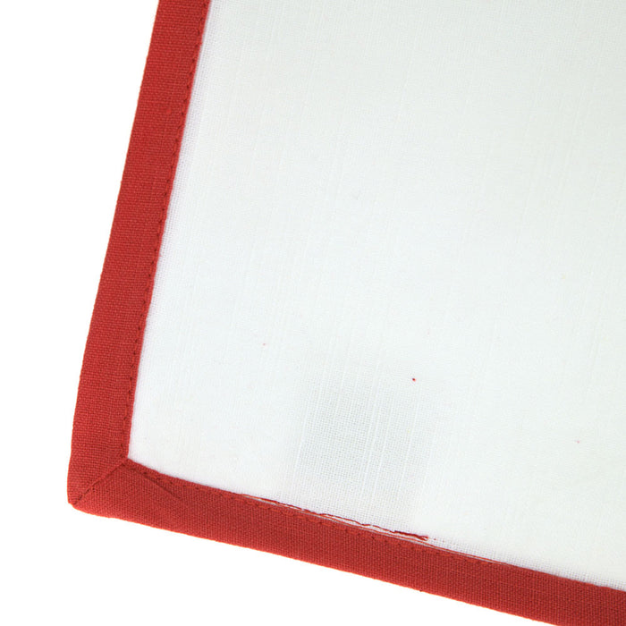 PLACEMAT White and Red Trim 33x48cm