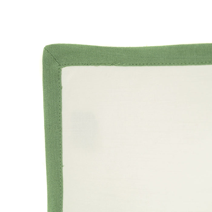 PLACEMAT White and Green Trim 33x48cm