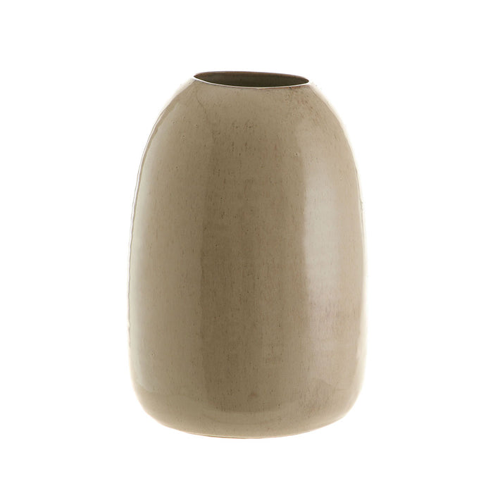 VASE Stumpy Reactive Tan 18x18x25cm