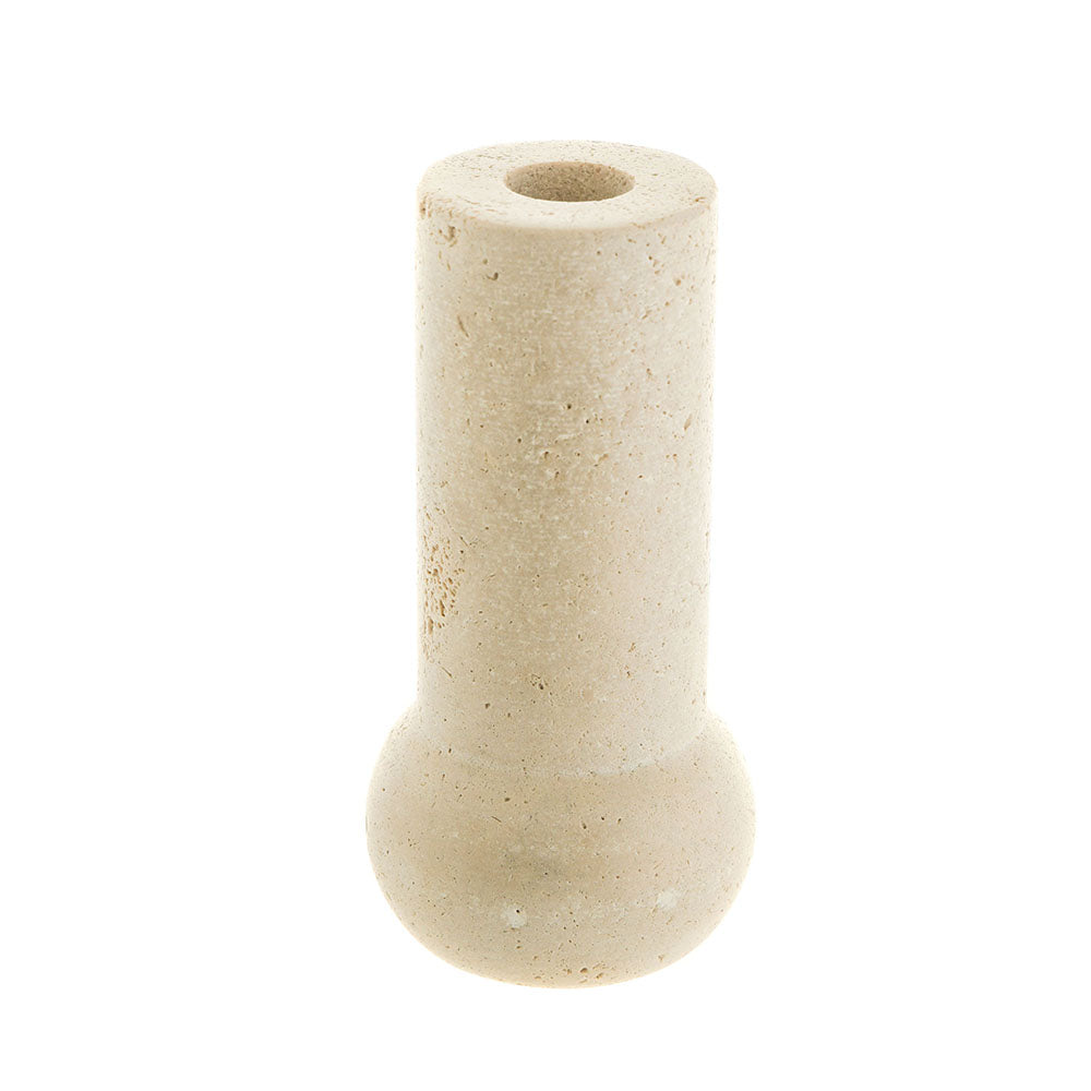 Candle Holder Beige Travertine 14cm