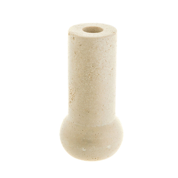 CANDLE HOLDER Beige Travertine 14x7cm