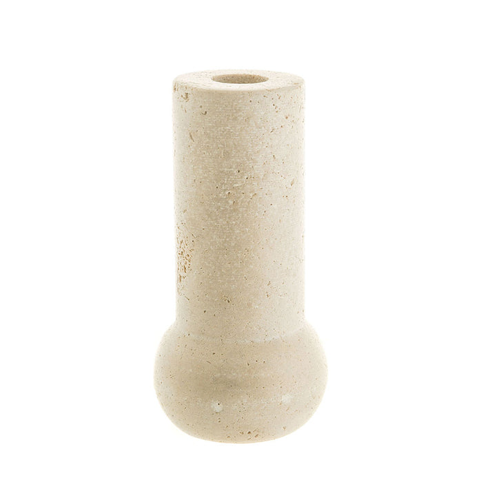 CANDLE HOLDER Beige Travertine 14x7cm