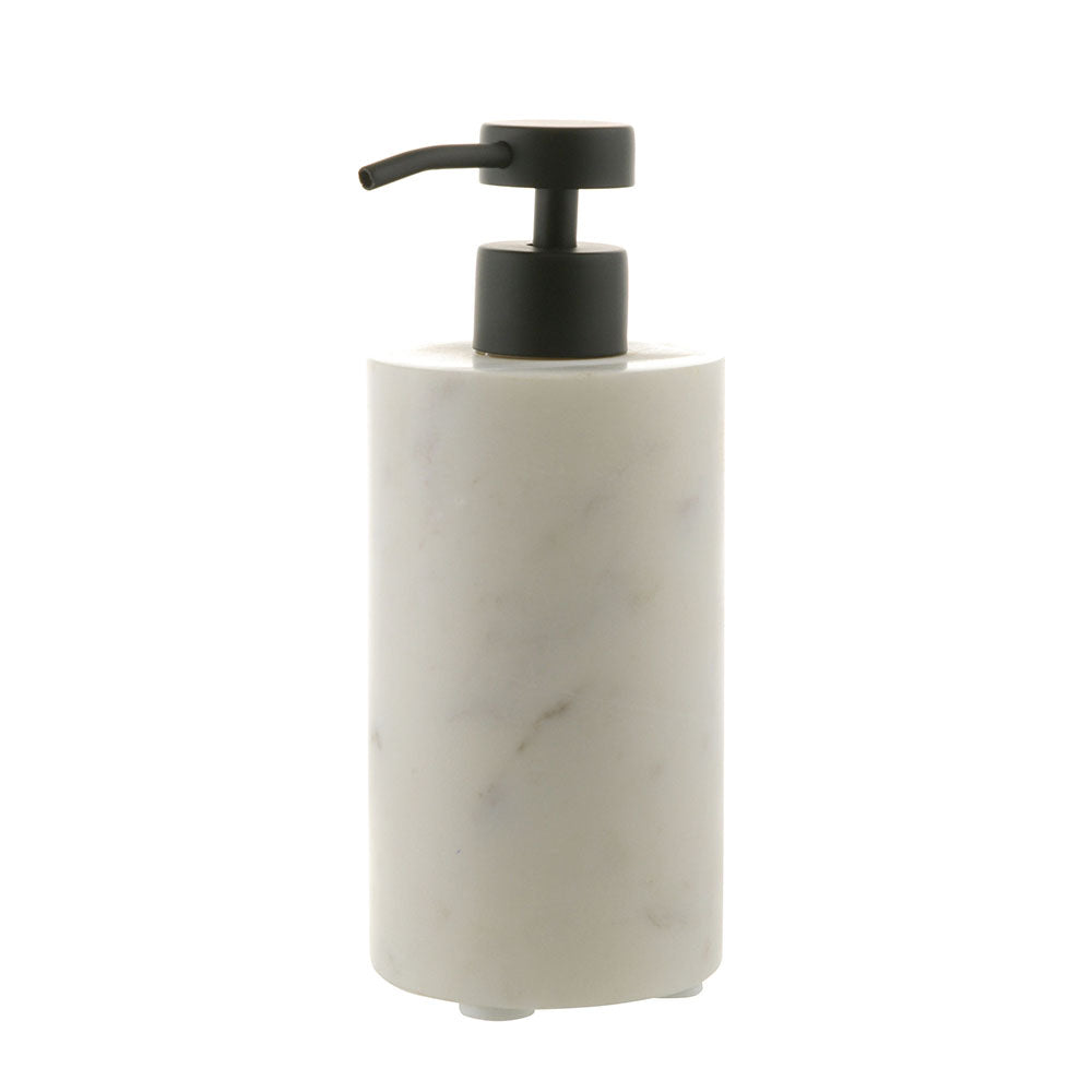 White Marble Soap Dispenser 18x7cm