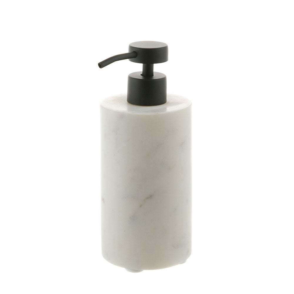 White Marble Soap Dispenser 18x7cm