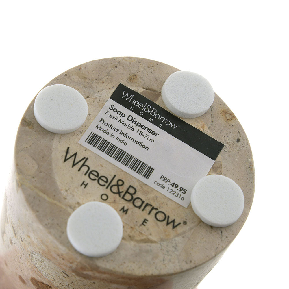 Fossil Marble Soap Dispenser 18x7cm