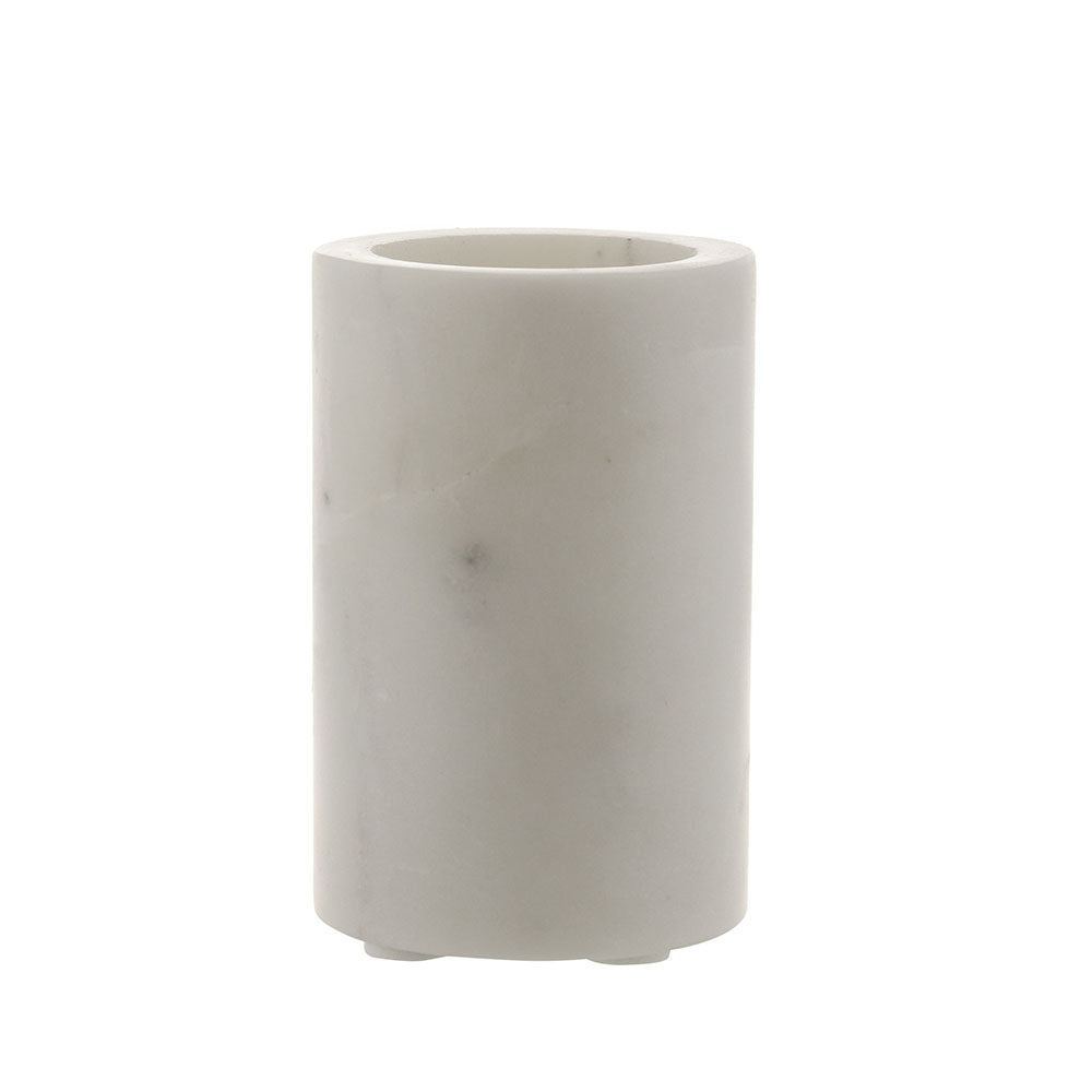 White Marble Bathroom Tumbler 11x7cm
