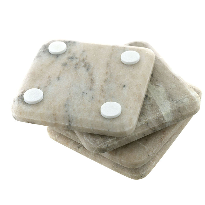 COASTER SET/4 Toronto Marble 10x10x1cm