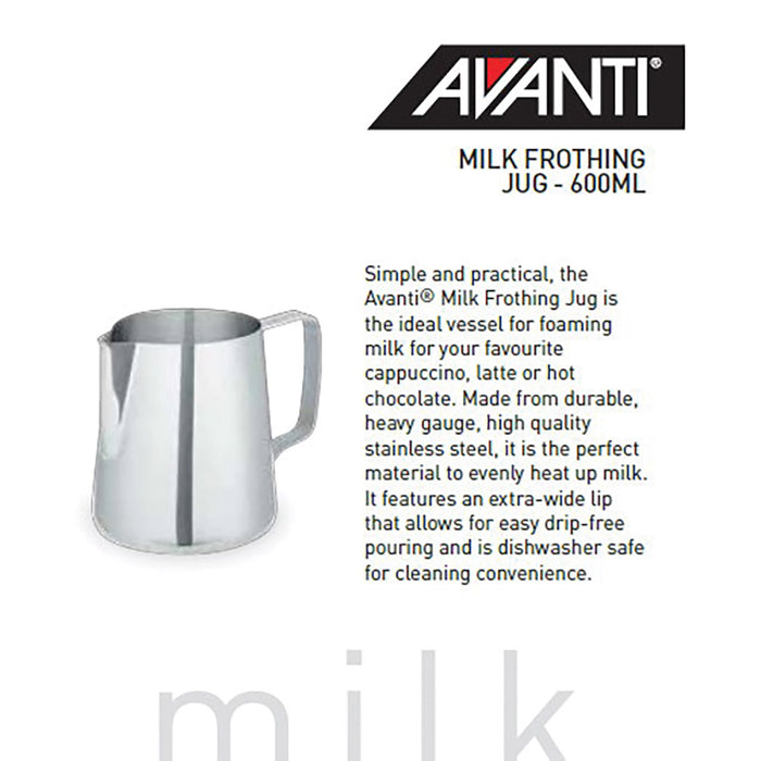 MILK JUG S/S 600ml Avanti