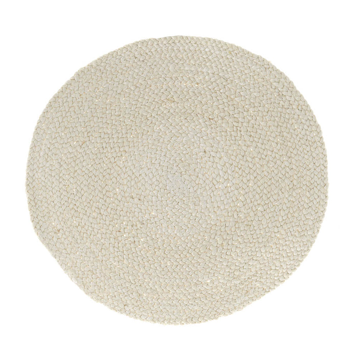 PLACEMAT Round Jute White 38cm