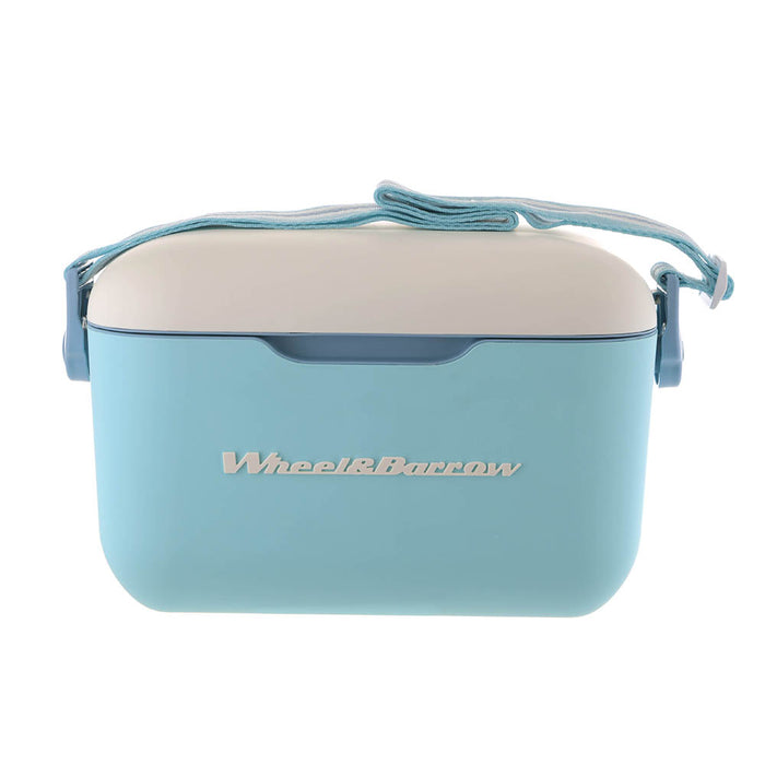 COOLER BOX with Handle & Strap  Ocean/White