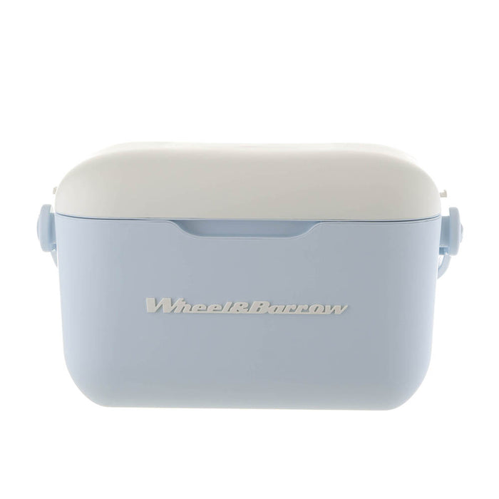 COOLER BOX with Handle & Strap Light Blue/White