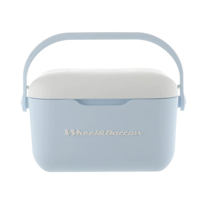 COOLER BOX with Handle & Strap Light Blue/White