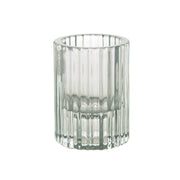 Glass Candle Holder Clear Dual