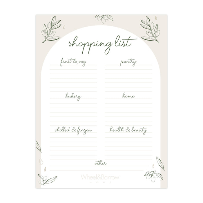 NOTEPAD Shopping List 16x22cm