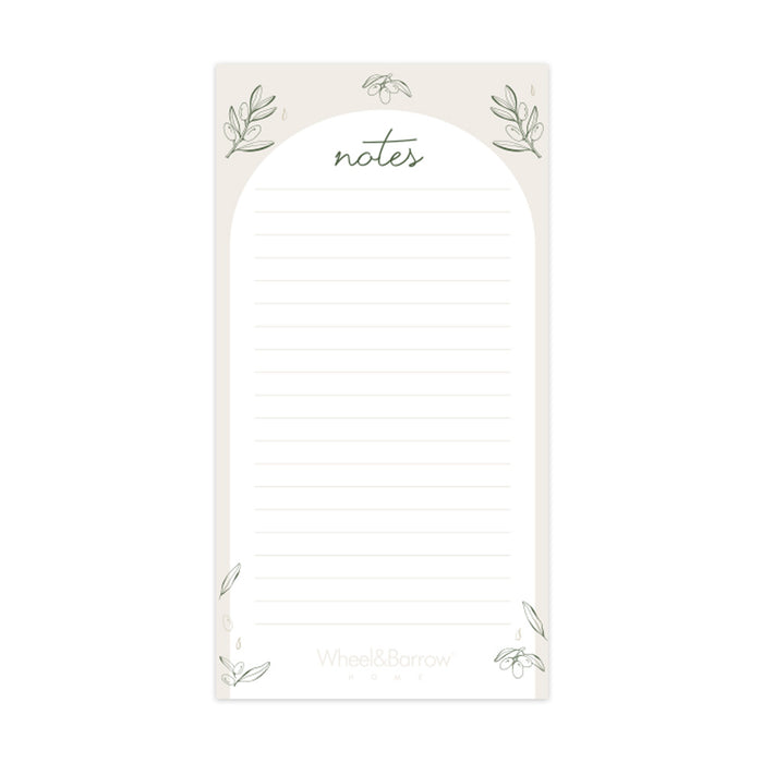 NOTEPAD Plain with Olive Leaves 10x20cm