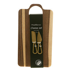 Acacia Board with 2 Knives Cheese Set
