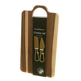 Acacia Board with 2 Knives Cheese Set