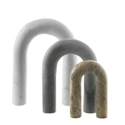 Neutrals Arches Set/3 Marble Ornament