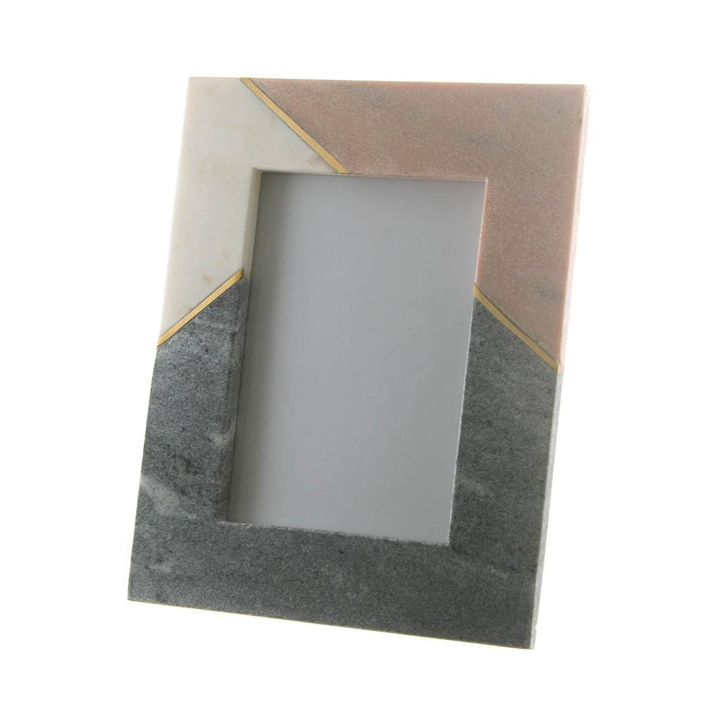 Marble & Brass Photo Frame 25x20cm