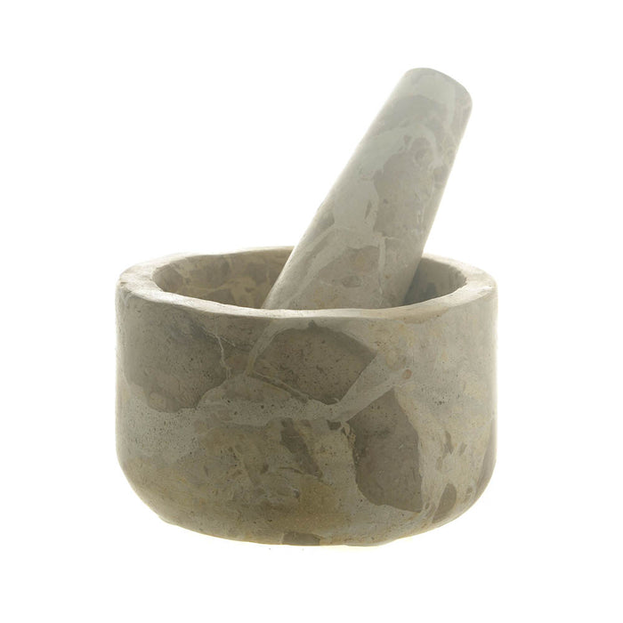 Chocolate Marble Mortar & Pestle 13x8cm