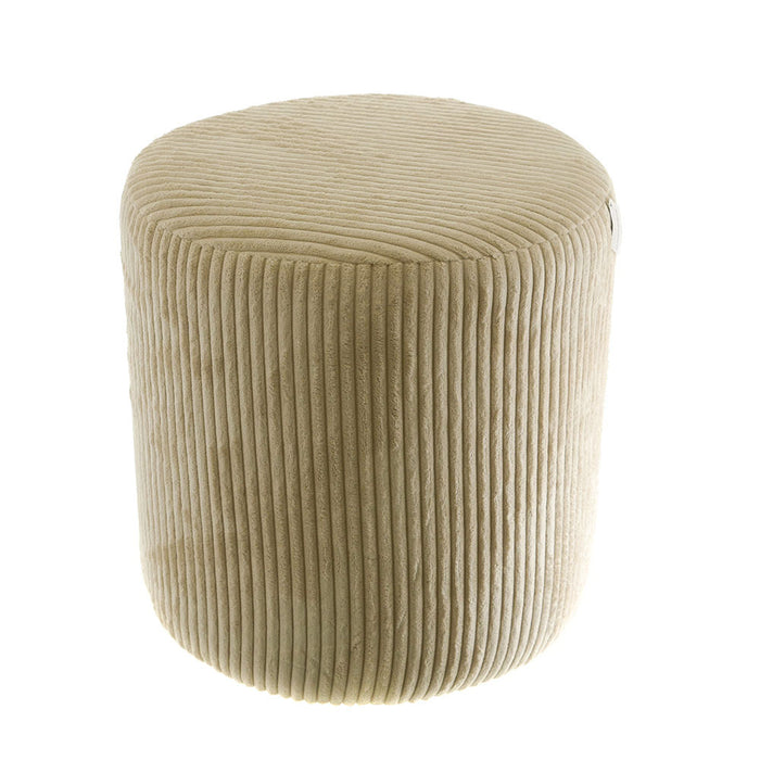 OTTOMAN Rocket Ribbed Beige Cream 39.5x39.5x41cm