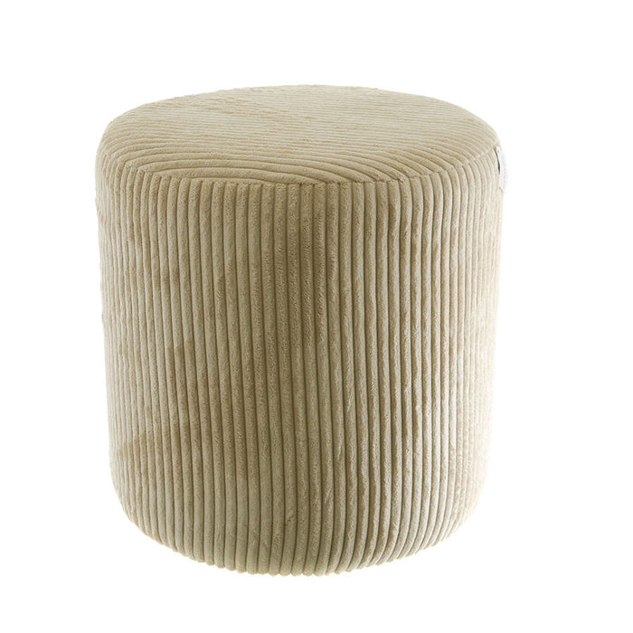 OTTOMAN Rocket Ribbed Beige Cream 39.5x39.5x41cm