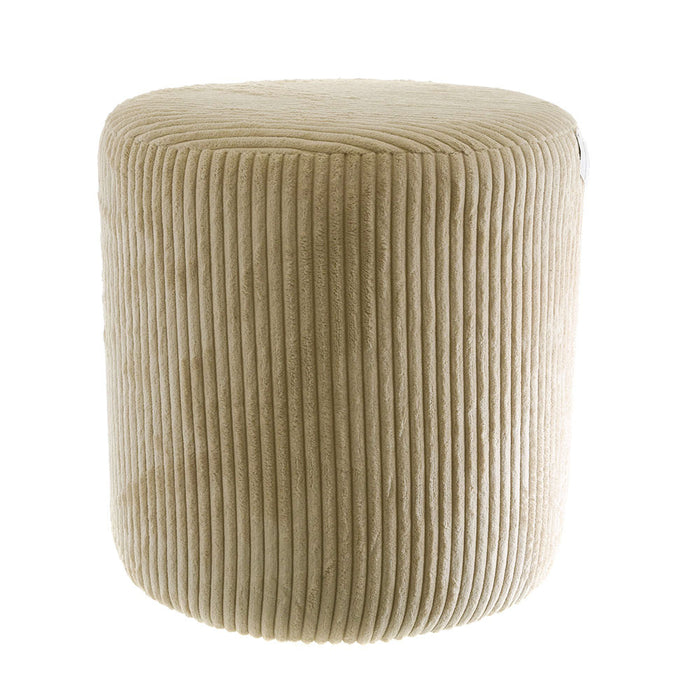 OTTOMAN Rocket Ribbed Beige Cream 39.5x39.5x41cm