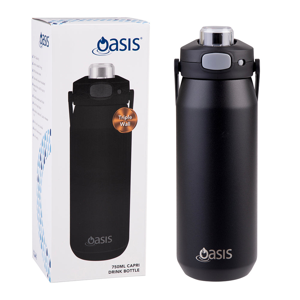 Oasis Ceramic Bottle Black