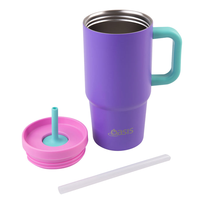 TUMBLER Oasis JNR Commuter Purple with Pink lid 700ml