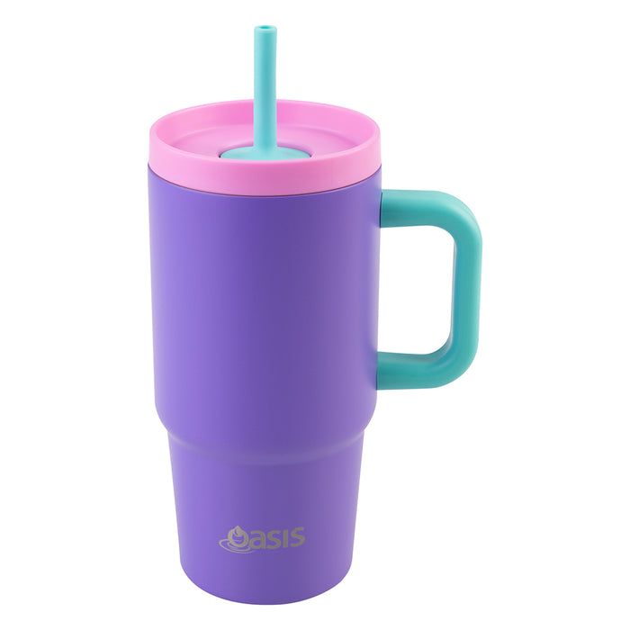 TUMBLER Oasis JNR Commuter Purple with Pink lid 700ml