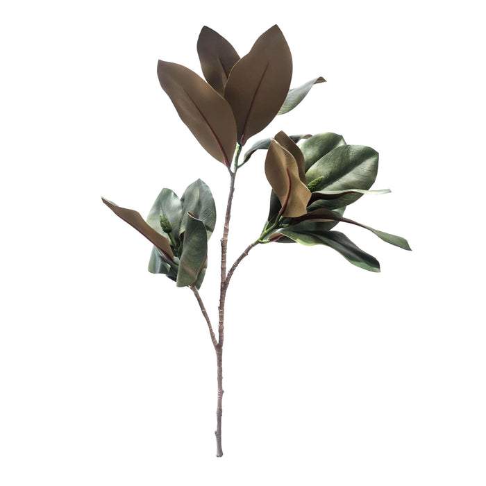 Magnolia Leaves Spray Green 90cm