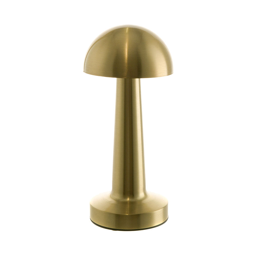 Portable Gold Mushroom Table Lamp with USB