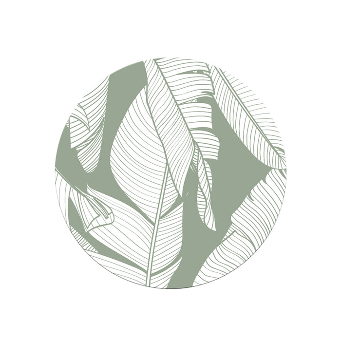 Tropical Cork Back Round Coaster Set/4 10cm