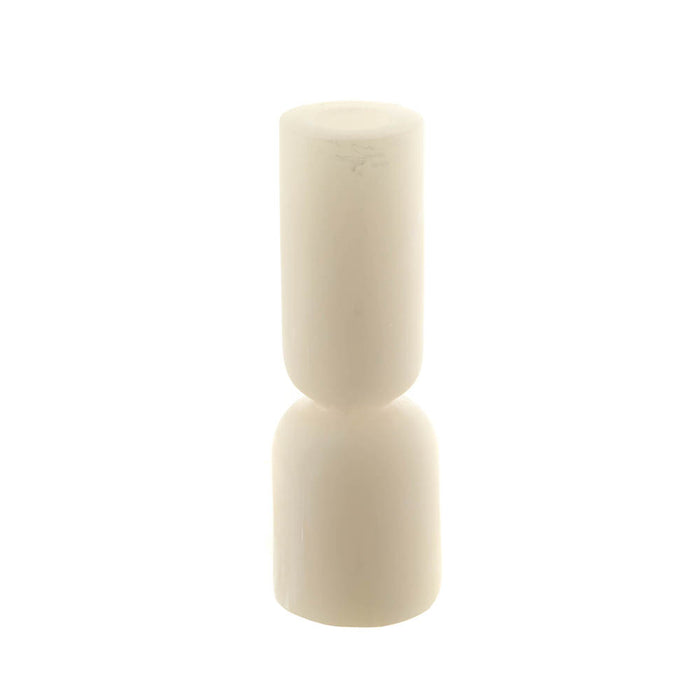 White Resin Taper Candle Holder 4x14cm