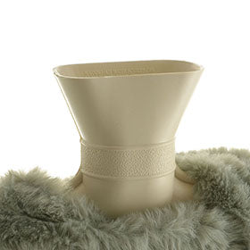 Hot Water Bottle with Faux Rabbit Fur Cover Green Haze