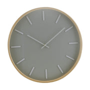 Dark Grey & Wood Wall Clock 40cm