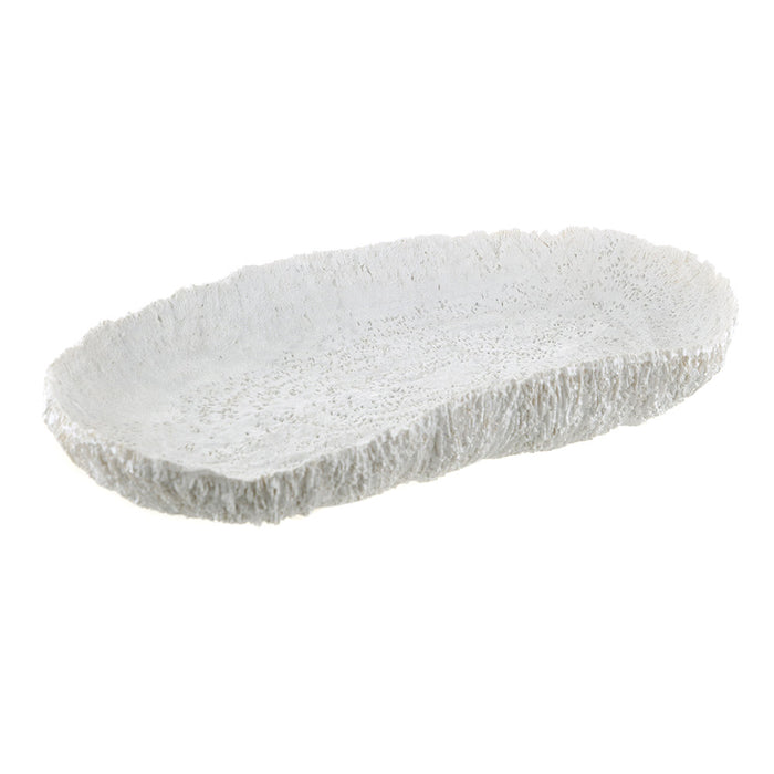Resin Coral Decorative Platter 34x18cm