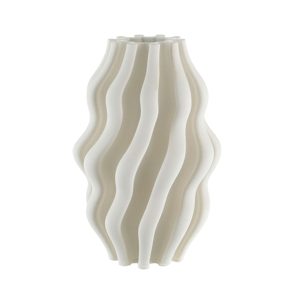 Ripple 3D Printed Ceramic Vase 15x24cm