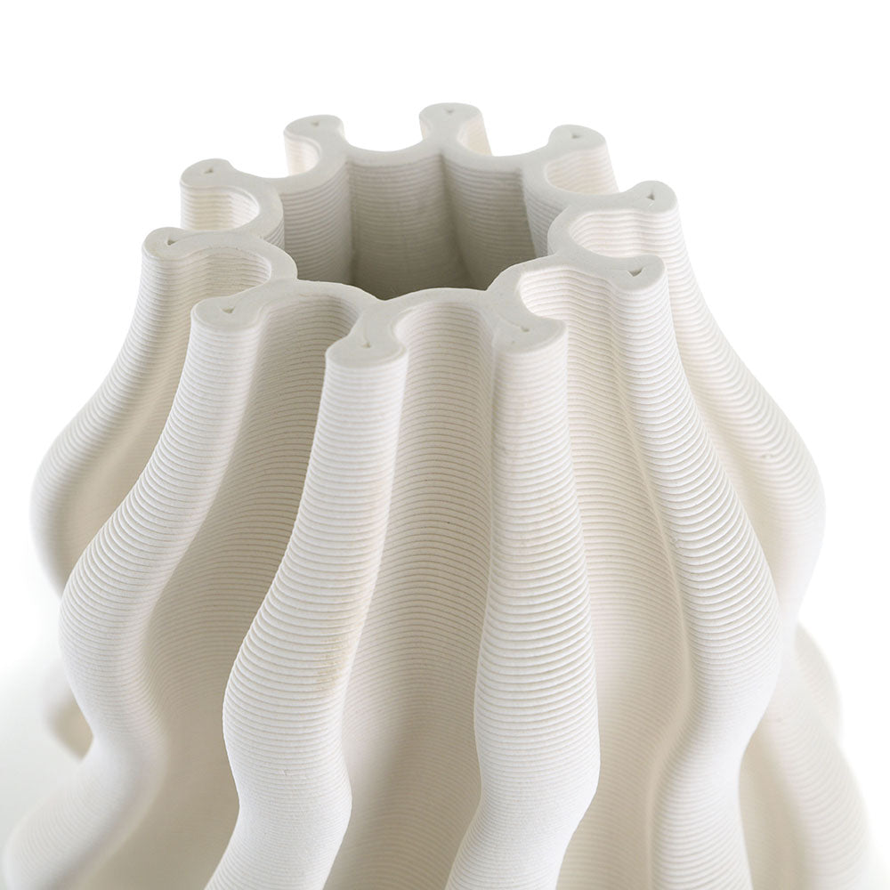 Ripple 3D Printed Ceramic Vase 15x24cm