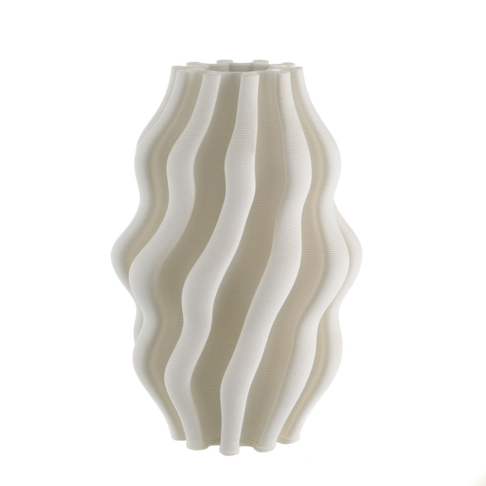 Ripple 3D Printed Ceramic Vase 15x24cm