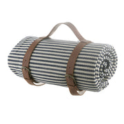 Navy & Cream Stripe Picnic Mat 150x200cm