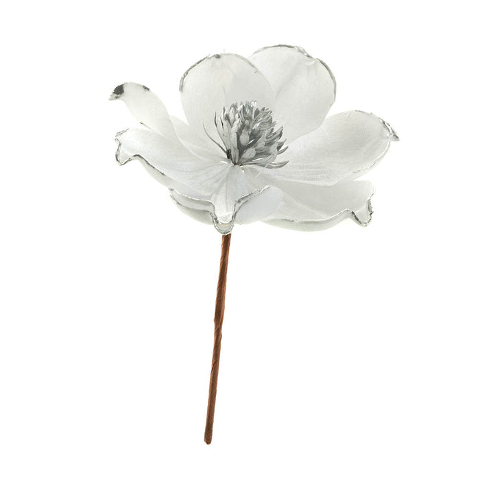 Sliver Magnolia Flower 15cm