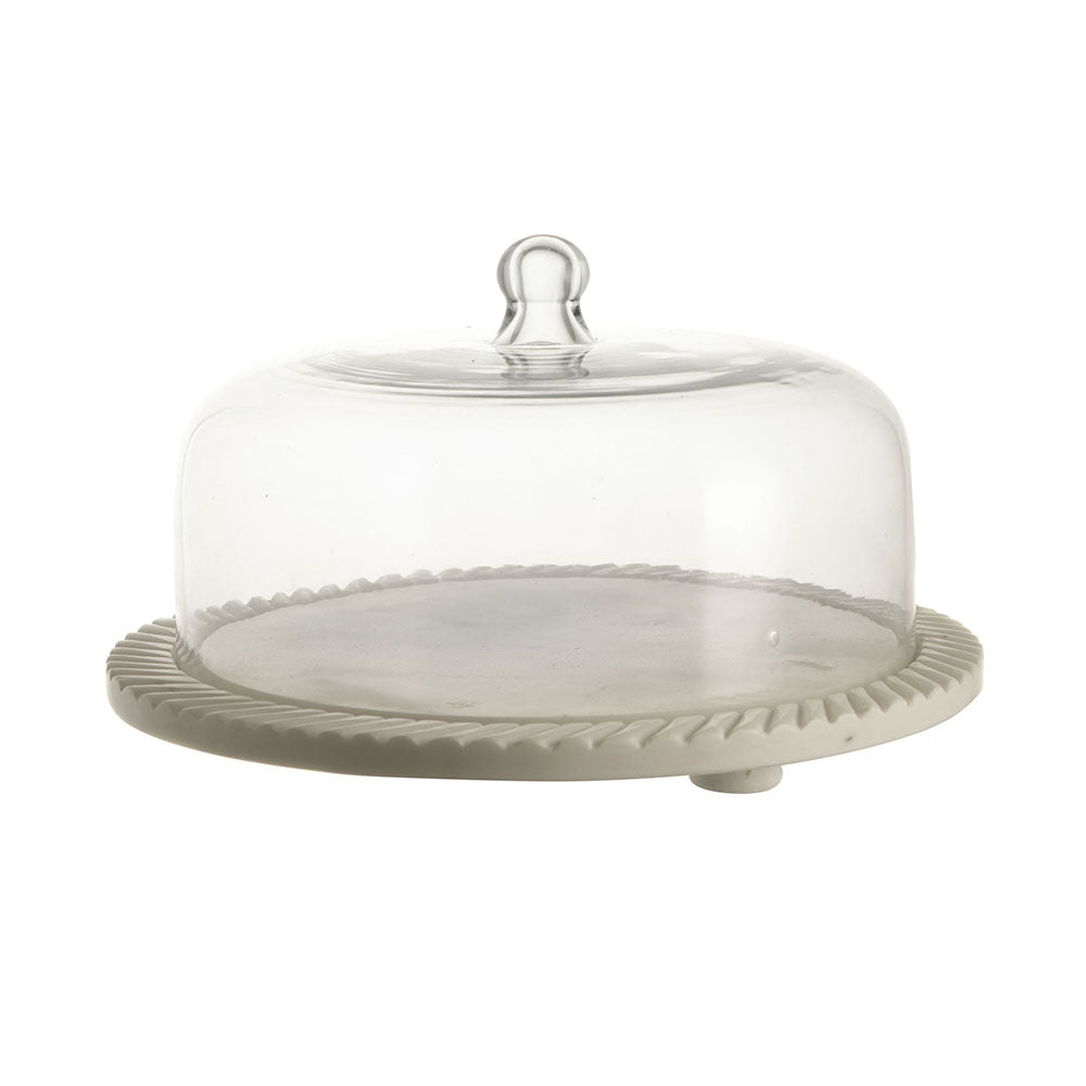 White Marble Cake Dome 32cm